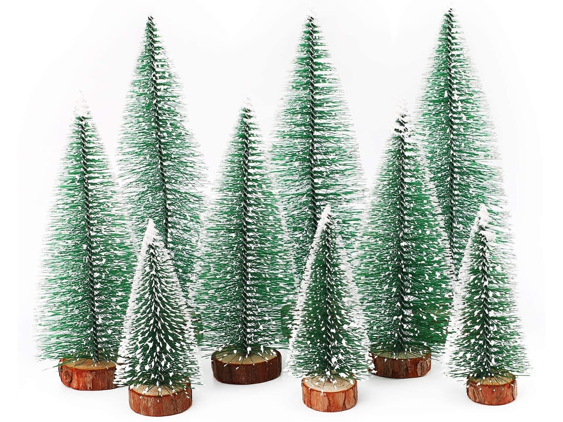 Mini Árvore de Natal com Efeito de Neve