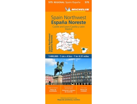 Livro Espana Noroeste Castilla y Leon, Madrid- Michelin Regional Map 575 de Michelin (Inglês)