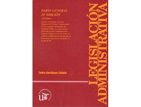 Livro Legislación administrativa. Parte general de Pedro Escribano Collado (Espanhol)