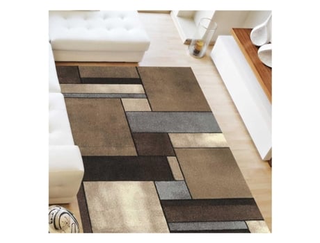 Tapete de sala Brillance Geometrique Cru 200X290 UNAMOURDETAPIS