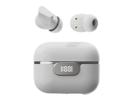 Auriculares Bluetooth True Wireless KARMADALE com redução de ruído e resistente ao suor Bateria de longa duração branco