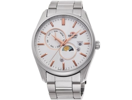 ORIENT dos Tonos Aço Inoxidável Moonphase Automatic Ra-Ak0306S10B Relógio de Homem