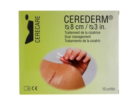 Cerederm Tratamento para Cicatrizes Coroa Ø 8 Cm 10 Unidades CERECARE