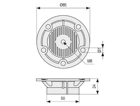 Conector mini-twister para patas de mesa