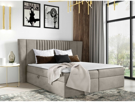 Cama com Estrado Continental Baltimore MOVEIS.PT (214x253x103 cm)