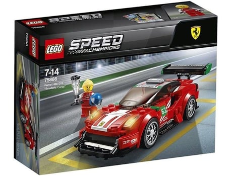 Speed Champions: Ferrari 488 GT3 “Scuderia Corsa” - 75886 (Idade mínima: 7 - 179 Peças)