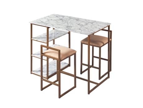 Conjunto de Mesa e Cadeiras TEAMSON HOME (Metal - 91,2 cm)