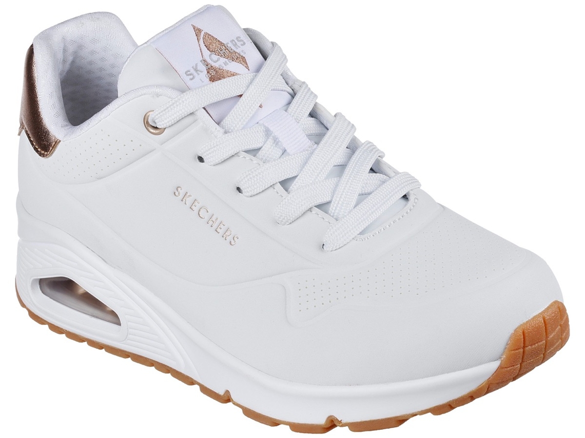 Tênis Feminino Casual Skechers Street Uno 73690/WHT Stand On