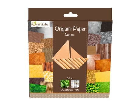 Papel Origami AVENUE MANDARINE 30 Padroes Natureza 20X20cm 60Fl Am52503