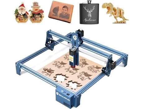 Gravador a Laser SCULPFUN S9 90W Metal de Alta Precisão Gravação e Corte Rápidos Corte de Madeira de 15 Mm 410 X 420 Mm