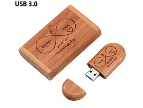 Pen Drive Madeira Usb 3.0 Gravação JASTER