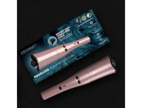 Modelador de Cabelo REVAMP CL-2000-EU Progloss Hollywood Curl Automatic Rotating (150-210 ºC - 4 Níveis de temperatura)