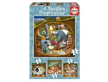 Educa borras Progressive Puzzles Mickey & Friends 12-16-20-25 Multicolor