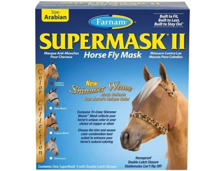 Máscara de mosca para cavalos com orelhas FARNAM Supermask II Xl XL