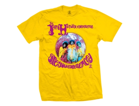 T-Shirt ROCK OFF Jimi Hendrix - Are You Experienced? Amarelo (Tamanho: XL)