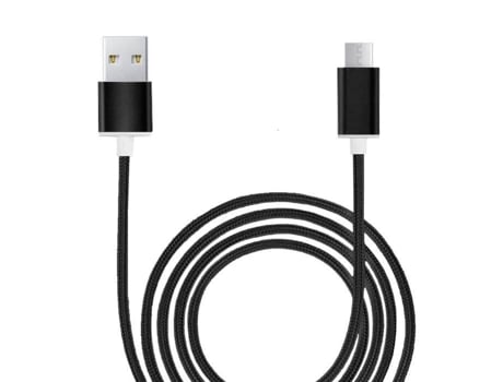 Cabo Micro Usb Transferência Dados Sincronização Rápida Trançado PH26 Nylon Preto