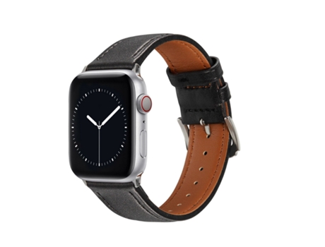 Pulseira de Couro RIFF para Apple Iwatch Série 42 /44 /45 /49 Mm Preta