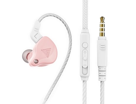 Auriculares ARMORED Qkz Ak6-X com Fio de 3,5 Mm de  Hifi  Rosa Conveniente