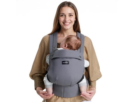 Marsúpio Ergonómico Aconchegante e Leve para 3-20 kg Fácil de Colocar Cinza 1 Contagem MOMCOZY