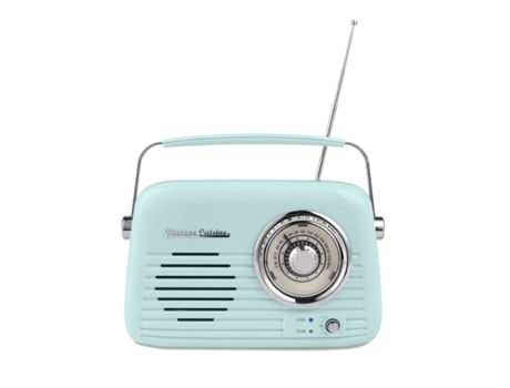 Rádio Retro com Bluetooth VINTAGE Cuisine Cromado Menta