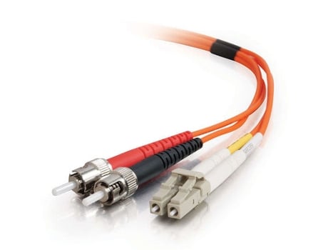 LC-ST 50/125 OM2 Duplex Multimode PVC Fiber Optic Cable (LSZH) - Cabo de rede - ST multi-modos (M) para multi-modo LC (M) - 3 m - fibra óptica - duplex - 50 / 125 micron - OM2 - sem ha