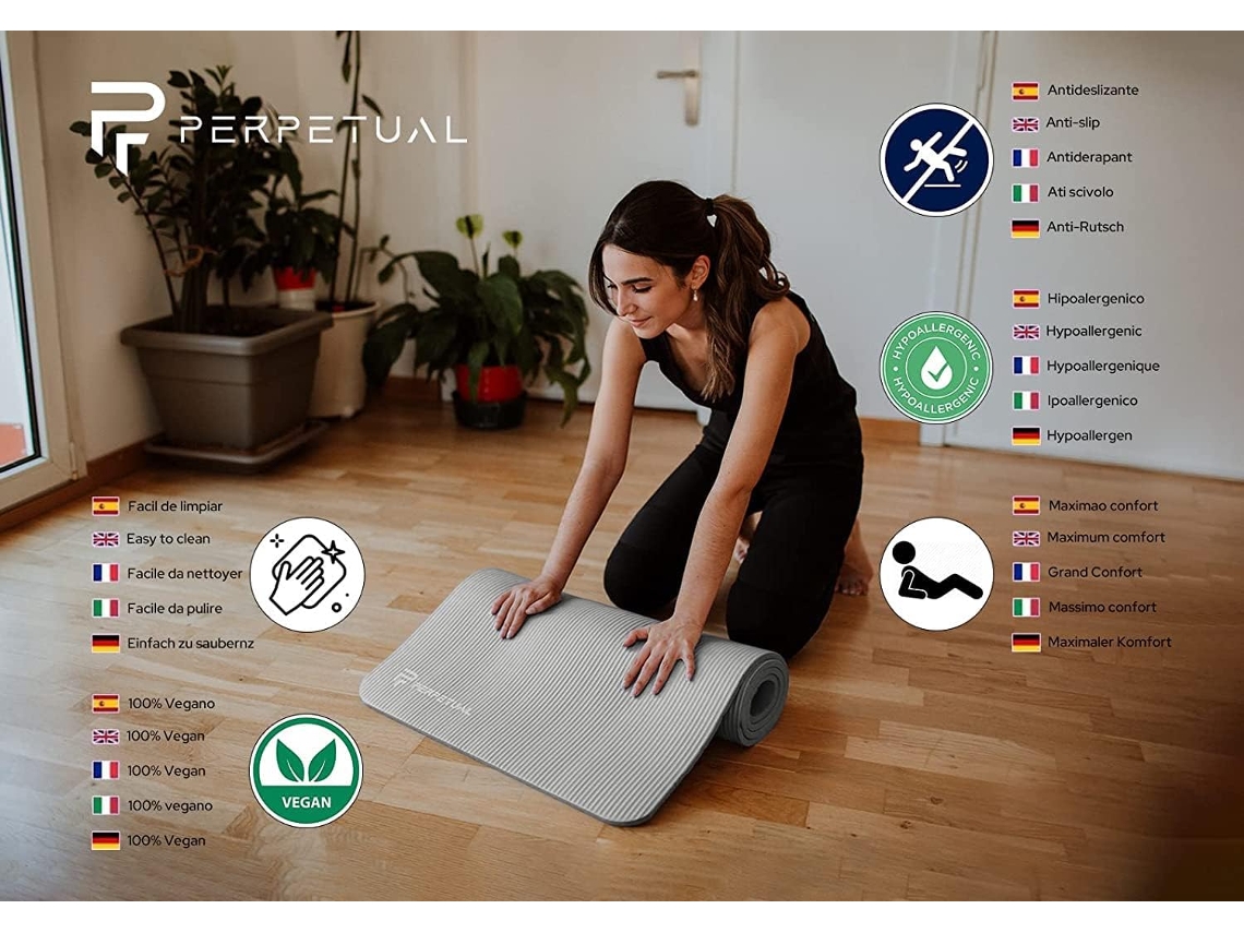 ioga - TPE Exercício Yoga Mat Pilates Mat - Tapete antiderrapante para  pilates, almofada ioga reutilizável para mulheres, homens e crianças,  exercícios chão para ioga Pologmase