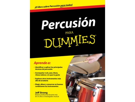 Livro Percusión Para Dummies de Jeff Strong (Espanhol)