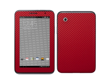 Atfolix Fx-Carbon Galaxy Tab 2 Skin para Dispositivos Móveis Tablet Vermelho