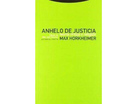 Livro Anhelo De Justicia de Max Horkheimer (Espanhol)