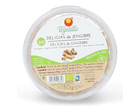 Suplemento Alimentar DELICIAS Delicias Jengibre Bio 150Grs. Vegetalia