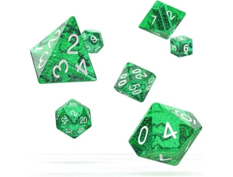 Conjunto de Dados OAKIE DOAKIE Oakie Doakie Dice RPG Set Speckled - Green (Idade Mínima: 8 Anos)