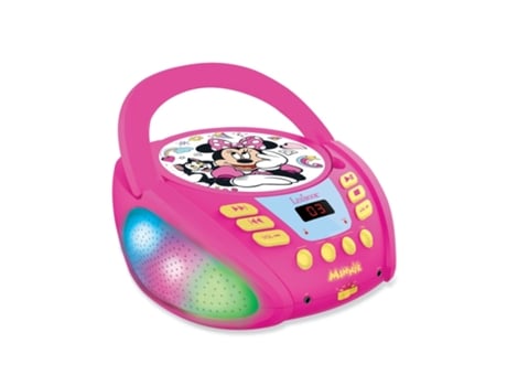 Leitor de CD DISNEY Bluetooth Minnie com Luzes e USB