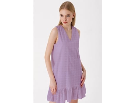 Vestido Unissexo MT CLOTHES Fluido Sin Mangas Talla Algodão Roxo (Casal)