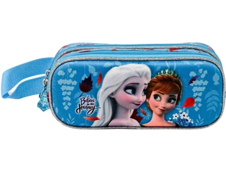 Estojo Duplo FROZEN 2 Look 3D (Azul - 10x22.5x7cm)