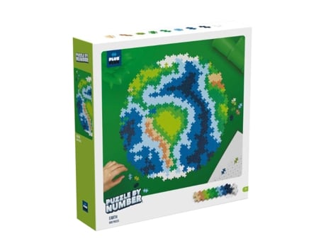 Puzzle PLUS-PLUS Earth de Blocos 800 Peças Globo