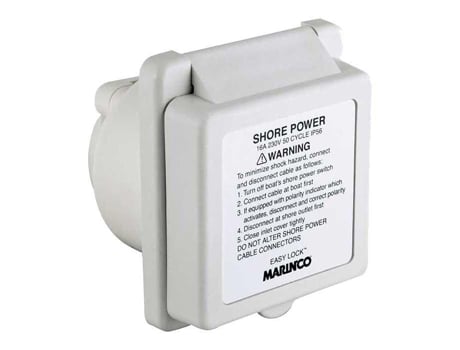 Marinco Inlet 16a/230v Square