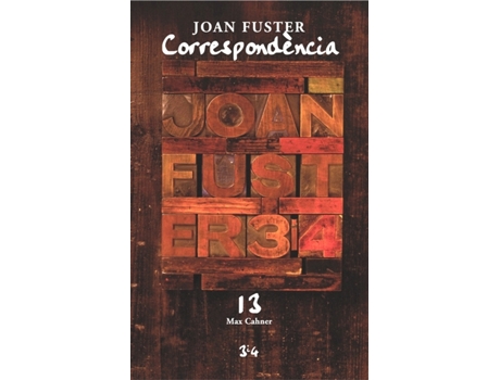 Livro Correspondència 13. Max Cahner de Joan Fuster (Catalão)