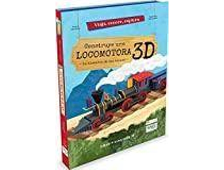 Livro 3d Cartoon - Travel, learn, explore - Locomotive 3D de L. Trevisan (Espanhol)