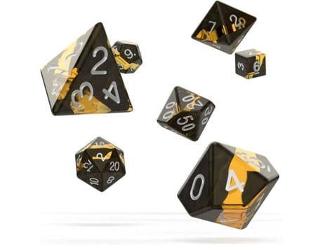 Conjunto de Dados OAKIE DOAKIE Oakie Doakie Dice RPG Set Enclave - Amber (Idade Mínima: 8 Anos)