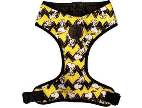 Peitoral para Cães  Mesh Charlie Brown Yellow Oficial Snoopy (Amarelo - Tamanho: L)