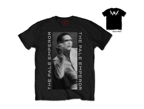 T-Shirt ROCK OFF Marilyn Manson - The Pale Emperor (Back Print) Preto (Tamanho: S)