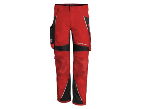 Calças de Trabalho QUALITEX WORKWEAR Iron Tecido Misturado (Vermelho e Preto - Tam: 68)