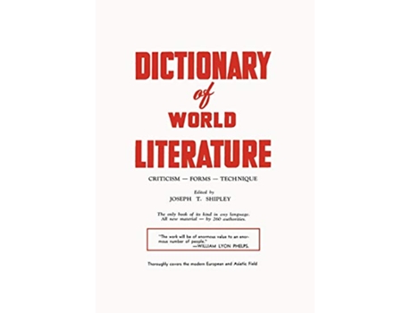 Livro Dictionary of World Literature de Joseph T Shipley (Inglês)