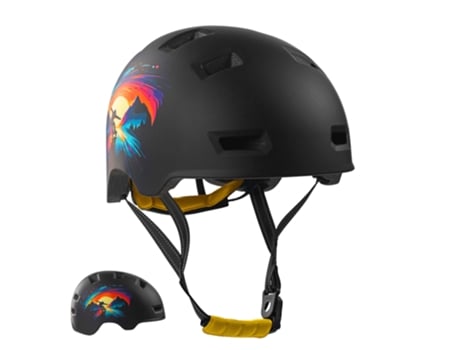 Capacete de Skate e Bicicleta Patinação Preta L57-61 Cm Certificado En1078 CRAZY SAFETY