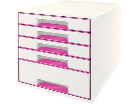 Arquivador  WOW Cube 5 Gavetas Rosa (36.3 x 27 x 28.7 cm)