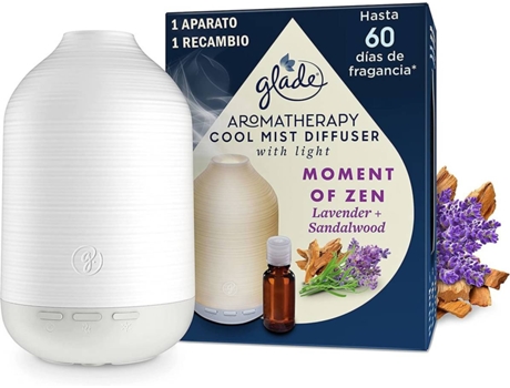 Pack Ambientador Elétrico + Recarga GLADE AROMATERAPIA Moment of Zen