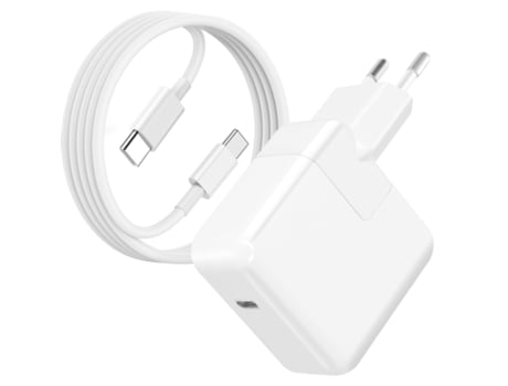 Moxie Carregador Computador MacBook USB C Adaptador de carregamento USB C 30W 1,7m Branco