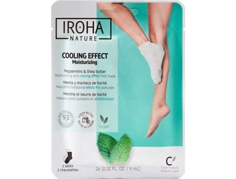 Iroha Nature Calcetines Mascarilla Efecto Frío Menta 2 Unidades x 9 ml