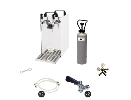 Conjunto Completo Maquina de Cerveja Kontakt 40 Duas Linhas Refrigeradores de Execução Seco Mais Frio 50 Litros / H Keg 2:Type gKeg:Keykeg ICH-ZAPFE