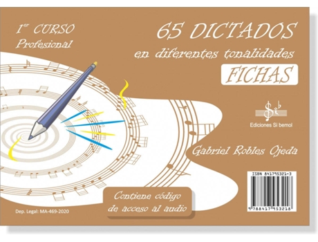 Livro 65 Dictados En Diferentes Tonalidades de Gabriel Robles Ojeda (Espanhol)